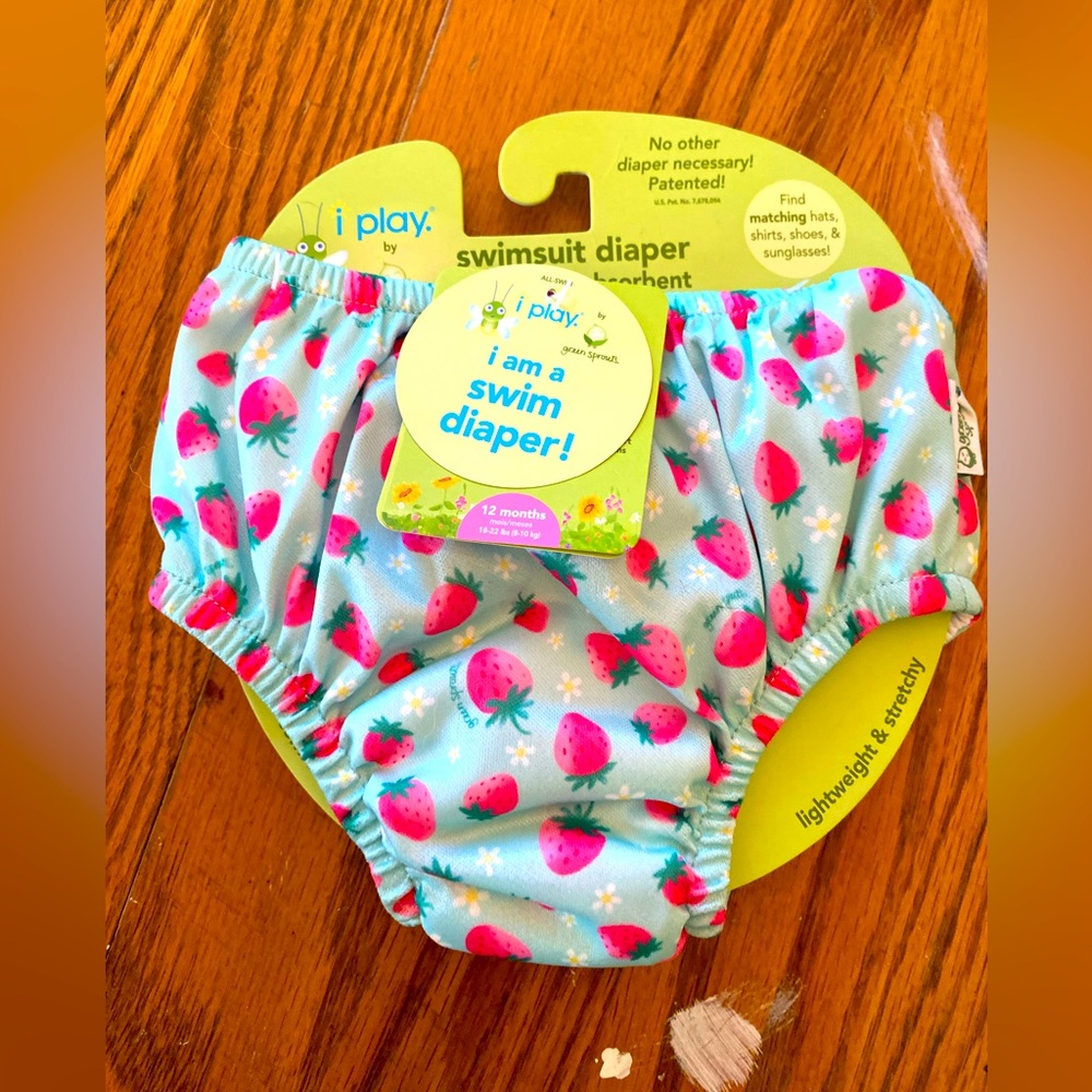 NWT iPlay Baby Girl Swim Diaper